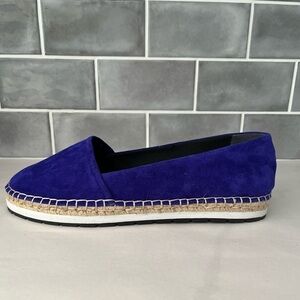 NWT Kenneth Cole CARA Suede Espadrille sneaker Shoes Size 10 Iris Slip On Casual